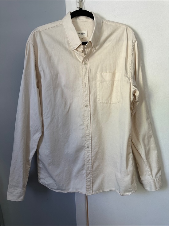 Other - OCTOBRE EDITIONS | SEZANE - Cream Button-Down Long-Sleeve Shirt